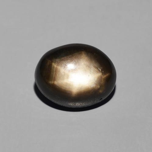 4.38ct 자연스러운 검은색 스타 사파이어, 타원형, 불투명체