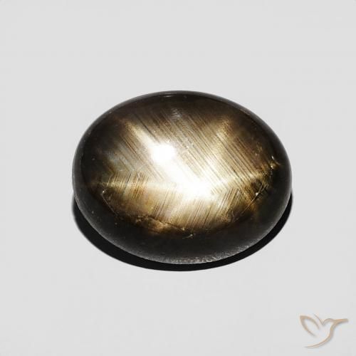 2.36ct 자연스러운 검은색 스타 사파이어, 타원형, 불투명체