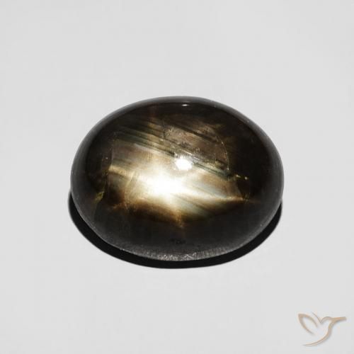 4.67ct 자연스러운 검은색 스타 사파이어, 타원형, 불투명체