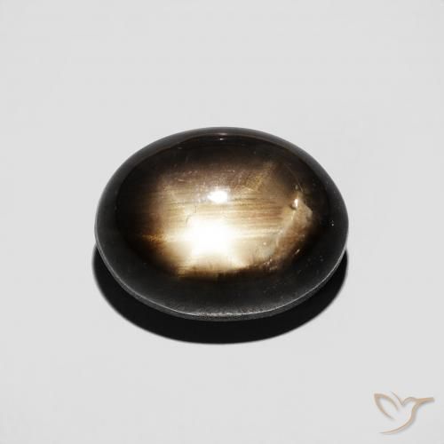 4.91ct 자연스러운 검은색 스타 사파이어, 타원형, 불투명체