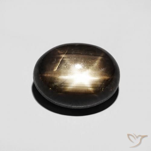 4.30ct 자연스러운 검은색 스타 사파이어, 타원형, 불투명체