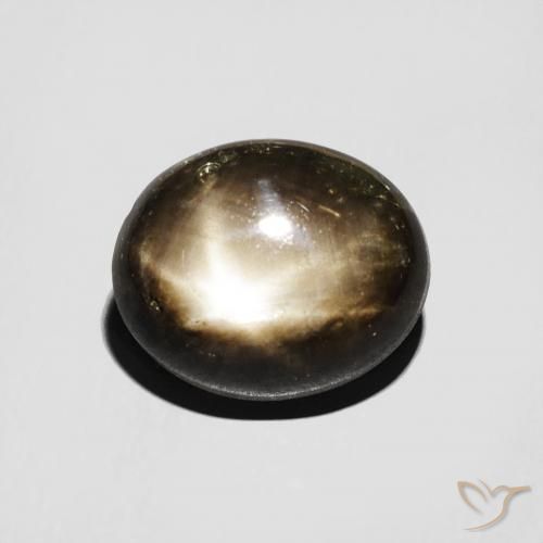 5.09ct 자연스러운 검은색 스타 사파이어, 타원형, 불투명체