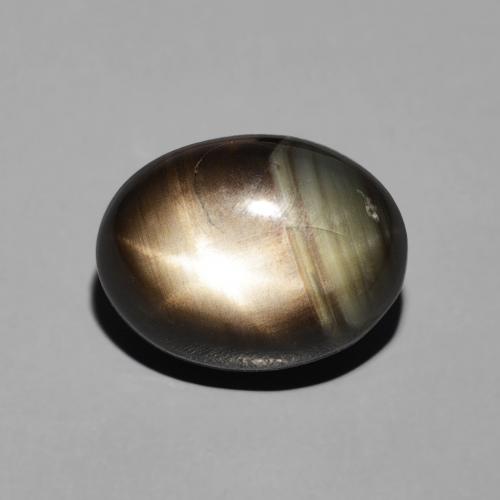 5.17ct 자연스러운 검은색 스타 사파이어, 타원형, 불투명체