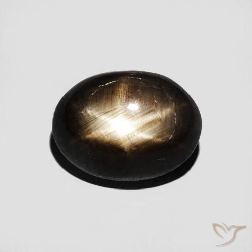 3.16ct 자연스러운 검은색 스타 사파이어, 타원형, 불투명체