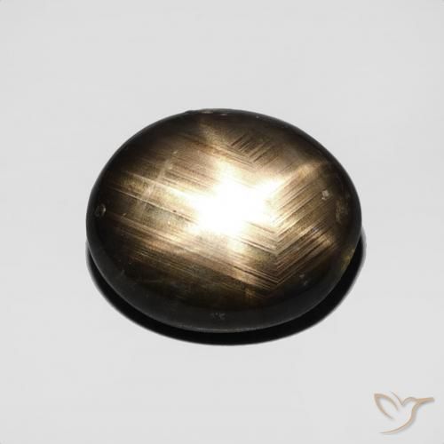 4.35ct 자연스러운 검은색 스타 사파이어, 타원형, 불투명체