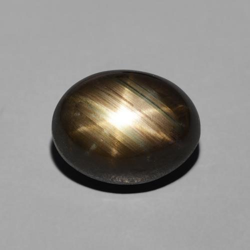 4.06ct 자연스러운 검은색 스타 사파이어, 타원형, 불투명체