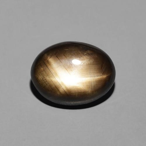 3.88ct 자연스러운 검은색 스타 사파이어, 타원형, 불투명체
