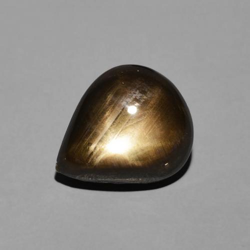3.95ct 자연스러운 검은색 스타 사파이어, 배 모양, 불투명체