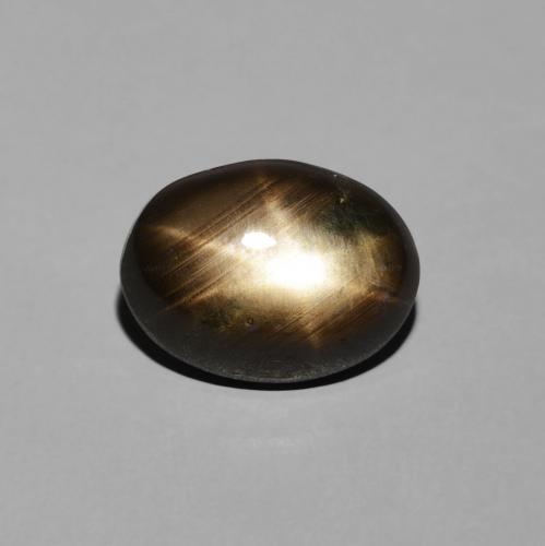 3.42ct 자연스러운 검은색 스타 사파이어, 타원형, 불투명체