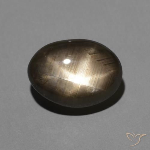 2.47ct 자연스러운 검은색 스타 사파이어, 타원형, 불투명체