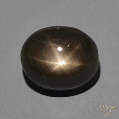 4.27ct 자연스러운 검은색 스타 사파이어, 타원형, 불투명체