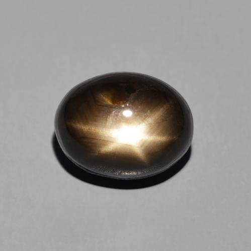 5.71ct 자연스러운 검은색 스타 사파이어, 타원형, 불투명체