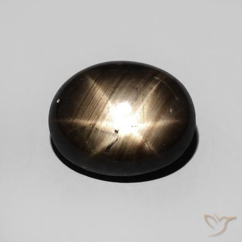 3.76ct 자연스러운 검은색 스타 사파이어, 타원형, 불투명체