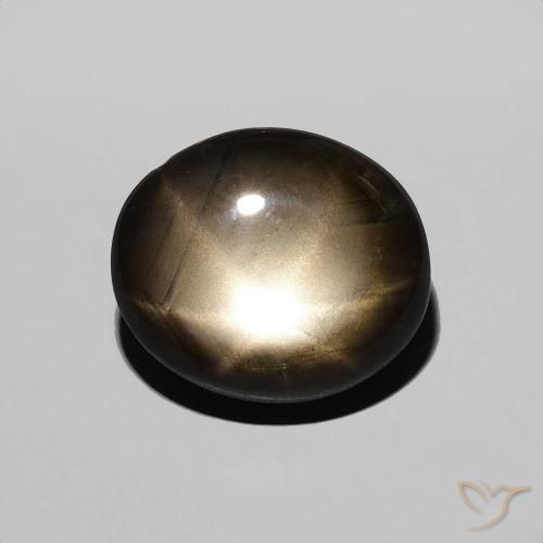 3.55ct 자연스러운 검은색 스타 사파이어, 타원형, 불투명체