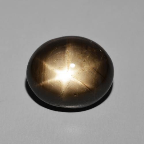 17.54ct 자연스러운 검은색 스타 사파이어, 타원형, 불투명체