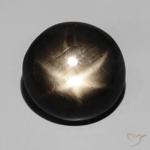 15.48ct 자연스러운 검은색 스타 사파이어, 타원형, 불투명체