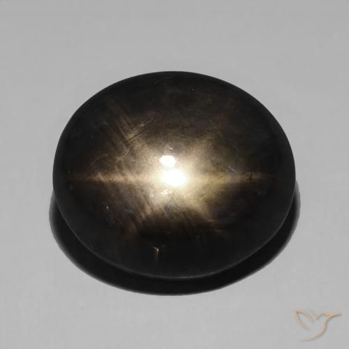 19.98ct 자연스러운 검은색 스타 사파이어, 타원형, 불투명체