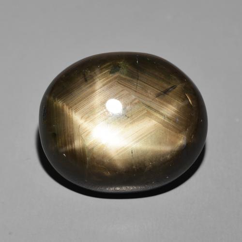 34.34ct 자연스러운 검은색 스타 사파이어, 타원형, 불투명체