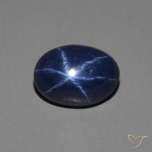 1.56ct 자연스러운 로얄 블루 스타 사파이어, 타원형, 불투명체