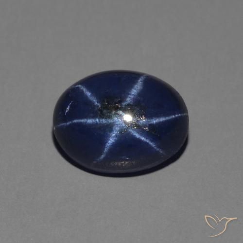 1.49ct 자연스러운 진한 파랑 스타 사파이어, 타원형, 불투명체