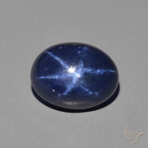 2.44ct 자연스러운 진한 파란색 스타 사파이어, 타원형, 불투명체