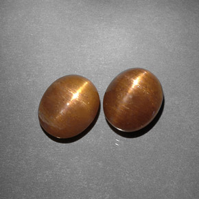 캐럿 천연 골든 브라운 스타 썬스톤 보석, 타원형 컷, 불투명체