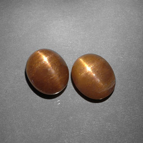 캐럿 천연 골든 브라운 스타 썬스톤 보석, 타원형 컷, 불투명체