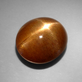 14.95캐럿 천연 골든 브라운 스타 선스톤, 타원형 컷, 15.9×14.3 mm, 불투명체