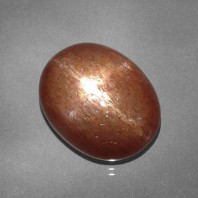 15.61캐럿 천연 골든 브라운 스타 선스톤, 타원형 컷, 18.1×14.5 mm, 불투명체