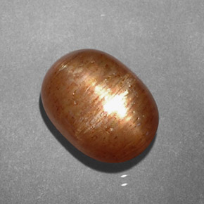 2.81캐럿 천연 골든 브라운 스타 선스톤, 타원형 컷, 9.6×5.4 mm, 불투명체