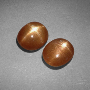 캐럿 천연 골든 브라운 스타 썬스톤 보석, 타원형 컷, 불투명체