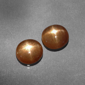 캐럿 천연 골든 브라운 스타 썬스톤 보석, 타원형 컷, 불투명체