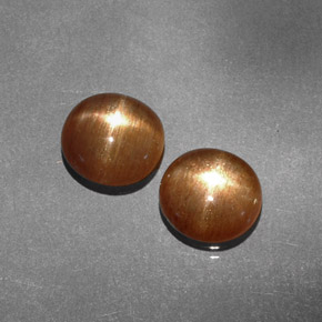 캐럿 천연 골든 브라운 스타 썬스톤 보석, 타원형 컷, 불투명체