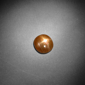 0.85캐럿 천연 골든 브라운 스타 썬스톤, 타원형 컷, 불투명체