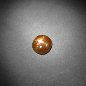 0.85캐럿 천연 골든 브라운 스타 썬스톤, 타원형 컷, 불투명체