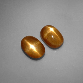 캐럿 천연 골든 브라운 스타 선스톤 보석, 타원형 컷, 8.5×6 mm, 불투명체