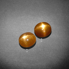 캐럿 천연 골든 브라운 스타 선스톤 보석, 타원형 컷, 6.5×5.9 mm, 불투명체