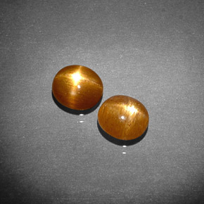 캐럿 천연 골든 브라운 스타 선스톤 보석, 타원형 컷, 6.5×5.9 mm, 불투명체