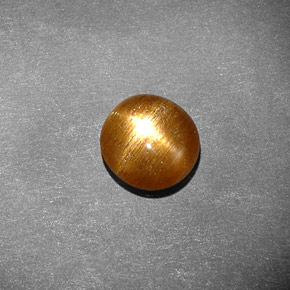 1.17캐럿 천연 골든 브라운 스타 선스톤, 타원형 컷, 8×7.6 mm, 불투명체