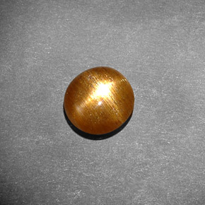 1.17캐럿 천연 골든 브라운 스타 선스톤, 타원형 컷, 8×7.6 mm, 불투명체
