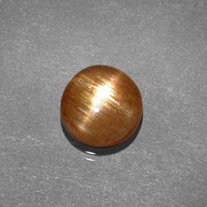 1.35캐럿 천연 골든 브라운 스타 썬스톤, 타원형 컷, 불투명체