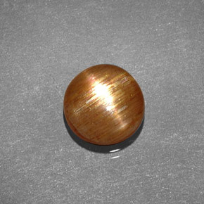 1.35캐럿 천연 골든 브라운 스타 썬스톤, 타원형 컷, 불투명체