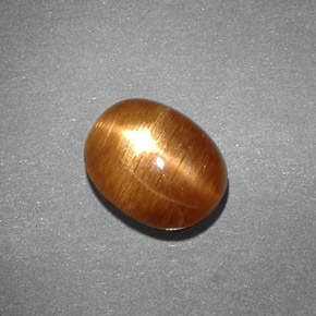 1.34캐럿 천연 골든 브라운 스타 썬스톤, 타원형 컷, IF