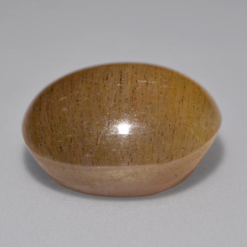 12.02캐럿 천연 골든 브라운 스타 썬스톤, 타원형 컷, 불투명체