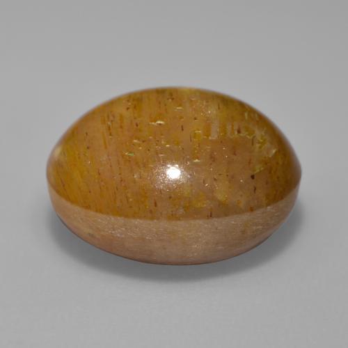 10.04캐럿 천연 미디엄 브라운 스타 선스톤, 타원형 컷, 14×12 mm, 불투명체