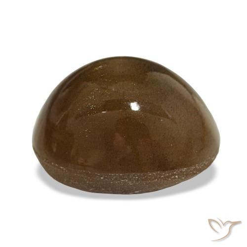 13.45캐럿 천연 미디엄 브라운 스타 썬스톤, 타원형 컷, 불투명체