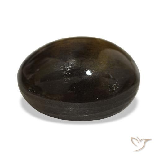 17.63캐럿 천연 Medium Light-Brown 스타 썬스톤, 타원형 컷, 불투명체