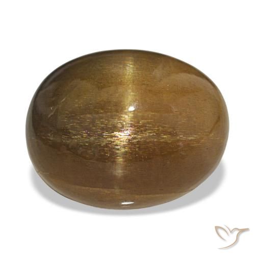 20.70ct 연한 갈색 스타 썬스톤, 타원형, 불투명체