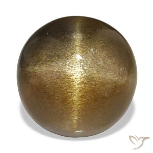 18.17캐럿 천연 연한 갈색 스타 썬스톤, 라운드 컷, 불투명체