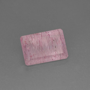10.55캐럿 천연 레드 핑크 스트로베리 쿼츠, 투명한, 17×11.6 mm, 투명/반투명